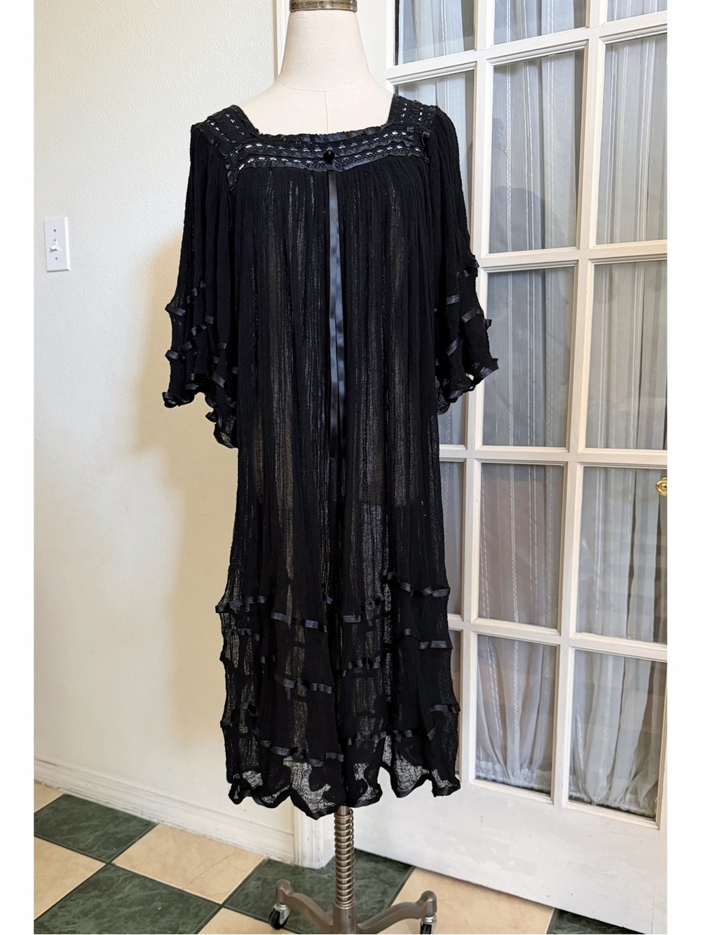 Mexican gauze Angelita Bohemian Dress OS NEW - Picture 2 of 2